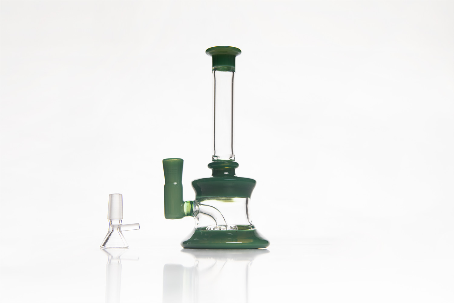

Mini portable green hookah glass water pipe