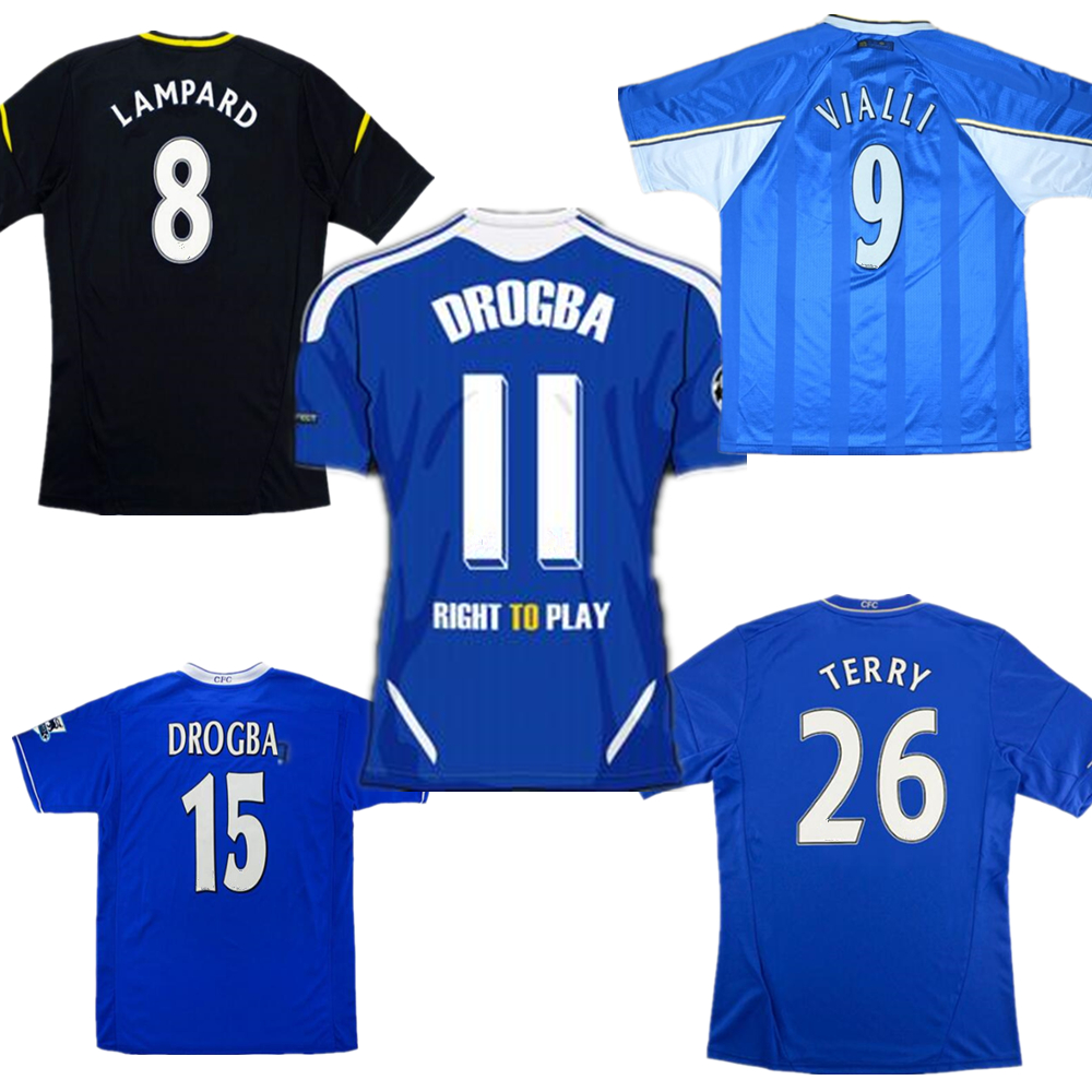 

DROGBA LAMPARD TERRY retro jerseys 2012 ROBBEN MATA DUFF 2003-05 vintage soccer jersey ZOLA VIALLI classic football Kit, 2012-13 home long