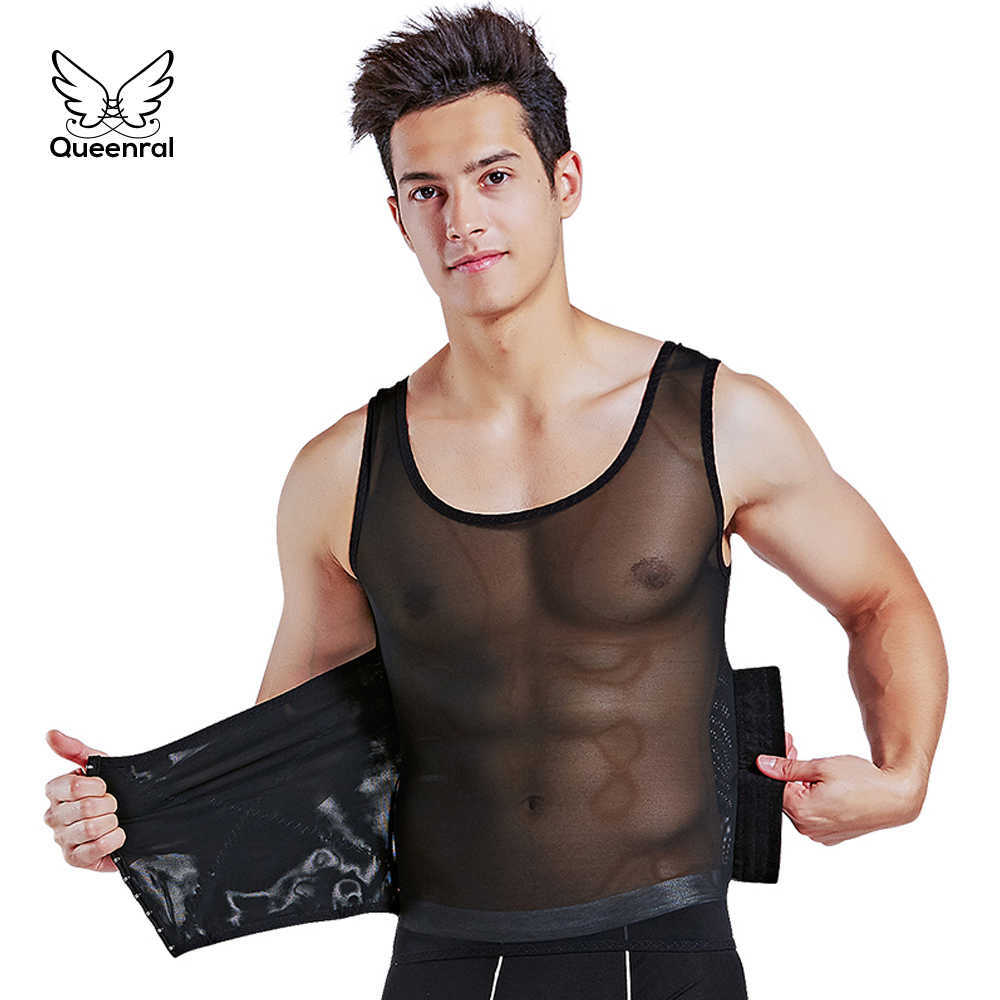 

Shaper Waist trainer men Belt Corset Men Abdominal shapewear Corrective Slimming Underwear Trainer Male, White