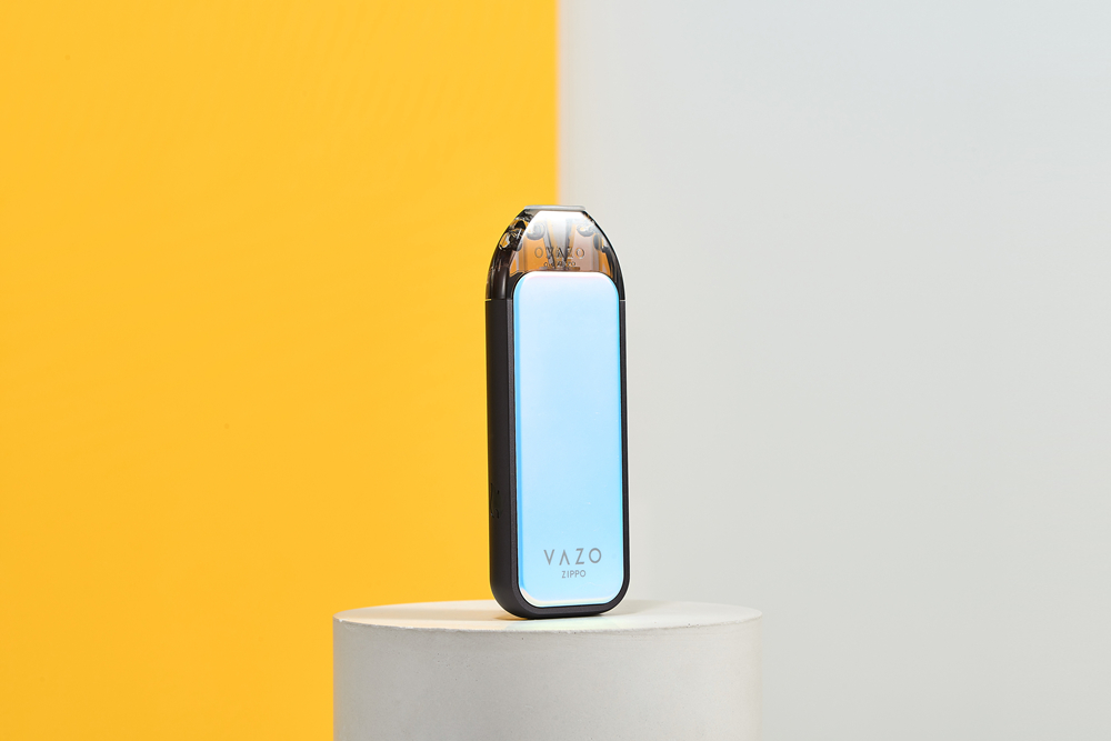 

VAZO ZIPPO E-cigarettes Kits Module Fashion Luxury Brand Electronic Cigarette Nebulizer 600 Puffs USB Charge Long-term Standby Fruit taste Cigarettes Blue, Atomization chamber