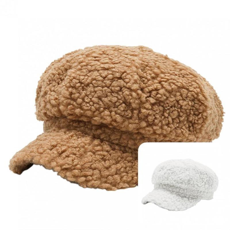 

Caps & Hats Stylish Women Beret Trendy Warm Lady Fashion Hat Octagonal Cap, Yellow