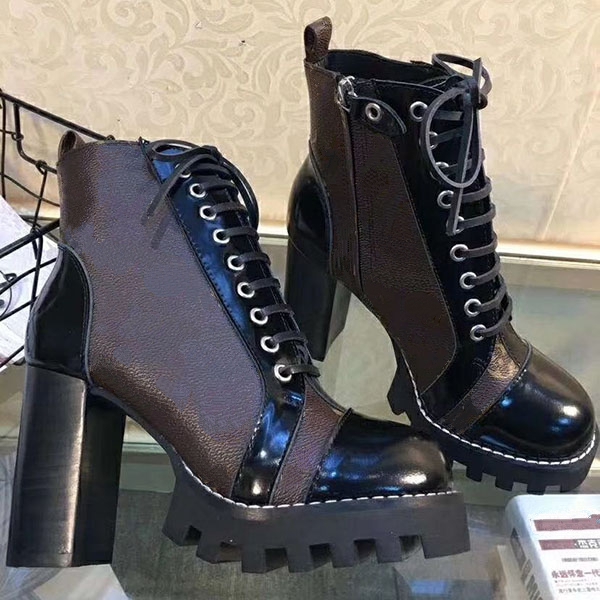 

Star Ankle Boot Womens Chunky Heel Ankle Boots Lace up Martin Boots Ladys Fashion Winter Booti kju0002