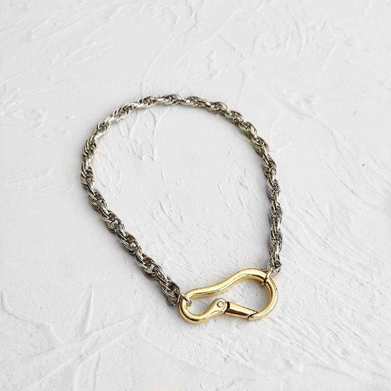 

Chains Rock Chunky Single Strand Twisted Cuban Chain Necklaces Minimalist Punk Hip Hop For Women Jewelry 2021