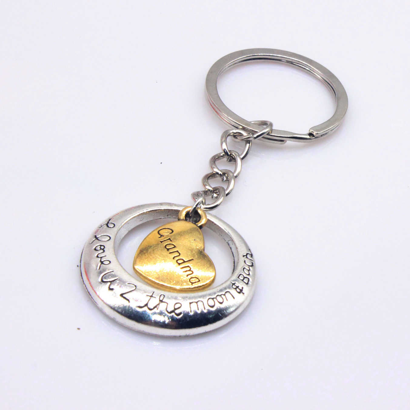 

keychain Fashion Simple Valentine's Day Gift Love Moon Sister Keychain, Silver