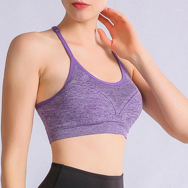 

Sports Underwear Women's Running Yoga Vest Shockproof Push-up Shape Fixing Workout Bra Beauty Back Outfit, Purple
