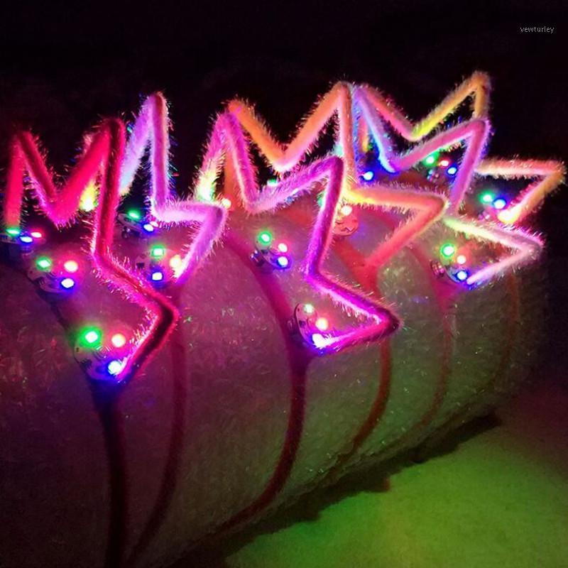 

Party Decoration Crown Tiara Headband Light Glow Hairband Rave Neon LED Concert Bar Easter Wedding Valentines Day Birthday
