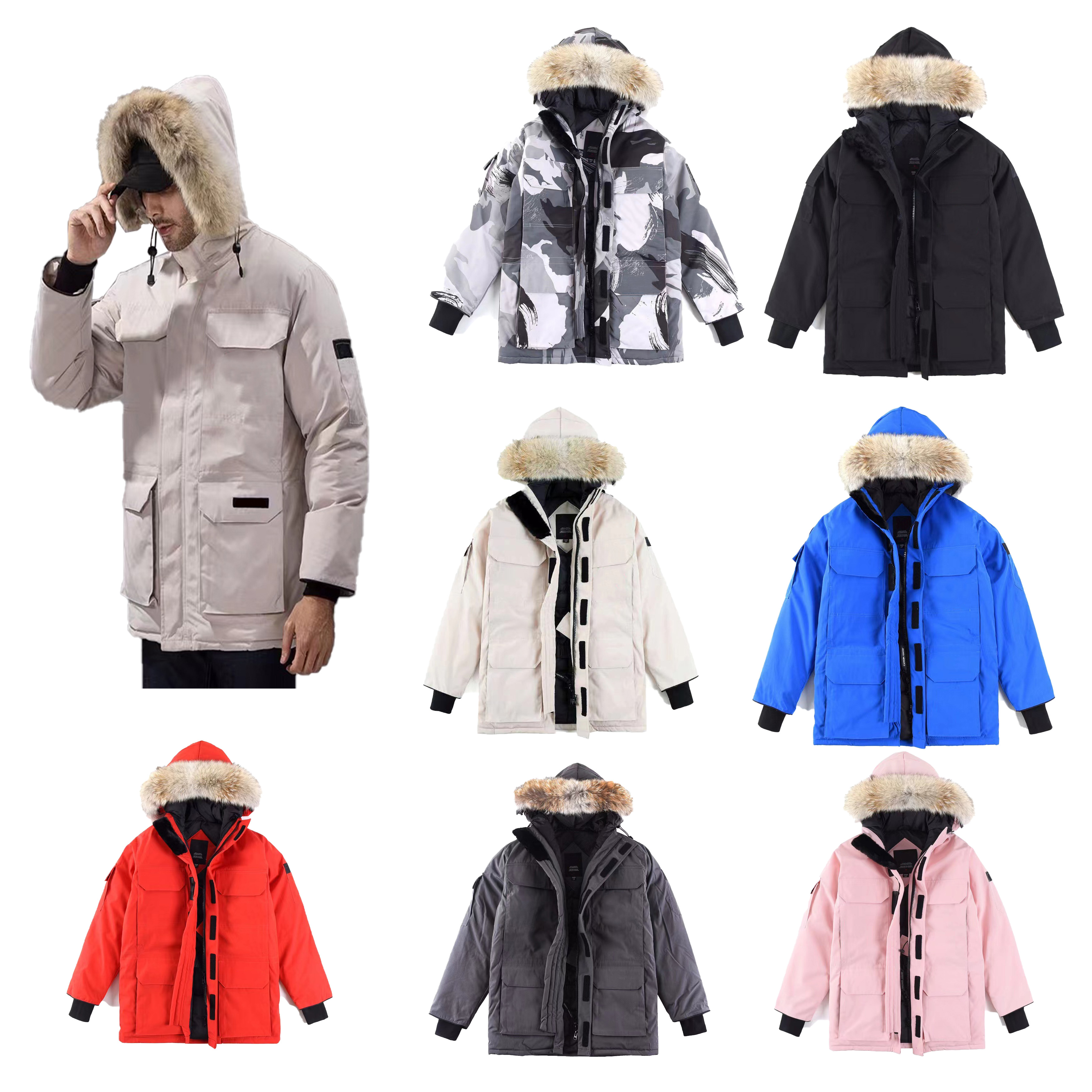 

Men Winter Jacket Down Fashion Coat Downs Jackets Stand Collar Coats Mens Women Windbreaker Hoodie Men's Parka canada Thick Warm Mans Outerwear, Extra shipping fee
