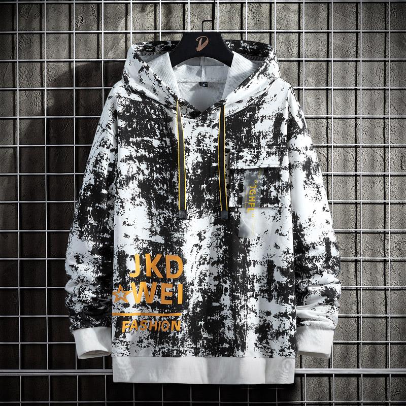 

Men's Hoodies & Sweatshirts 2022 Spring Autumn Hoodie Men Fashion Printing Hip Hop Streetwear Pullover Harajuku Mens Long Sleeve, Black