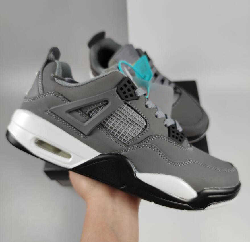

Mens Women Jumpman 4s Shoes 4 Cement Oreo Grey Cat Fire Red Bred Sail University Blue Desert Moss Travis Taupe Haze Sports Sneakers, Customize