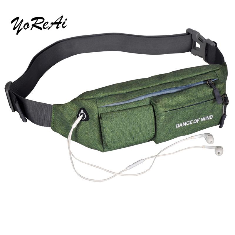 

Waist Bags YoReAi Waterproof Nylon Unisex Bum Bag Sports Fanny Pack Running Cycling Jogging Earphone Belt Pouch Pocket