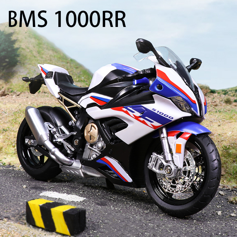 

112 Diecast Motorcycle Model Toy BM S1000RR Replica With Sound & Light Boy gift birthday gift christmas gift Collection bike