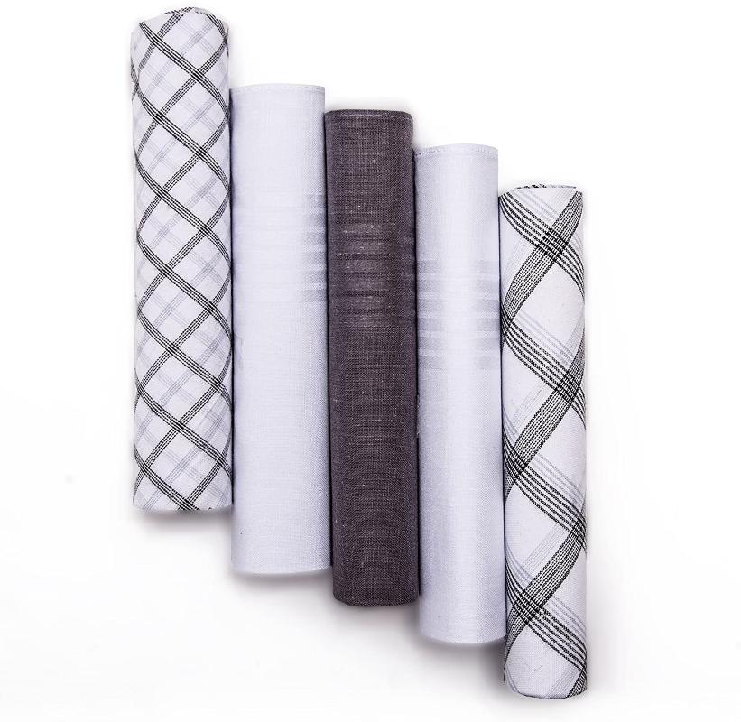 

Bow Ties Designer Fashion Men's Handkerchief, Solid Color And Pattern, Pure Cotton, Black;gray