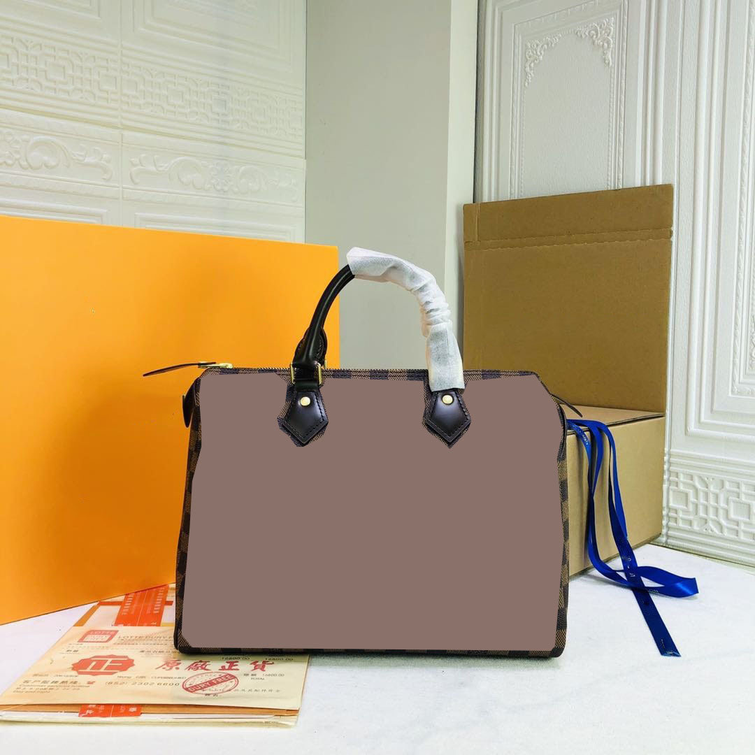 

2021 Speedy 30 Handbag Damier Brown Size:30*21*17CM V-201