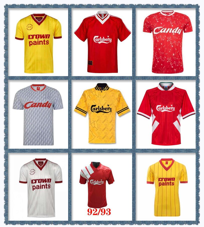 

1993 1995 Barnes Rush Clough Redknapp Fowler Stewart retro soccer jersey 93 94 95 Nicol McManaman Fowler classic football shirt, Orange