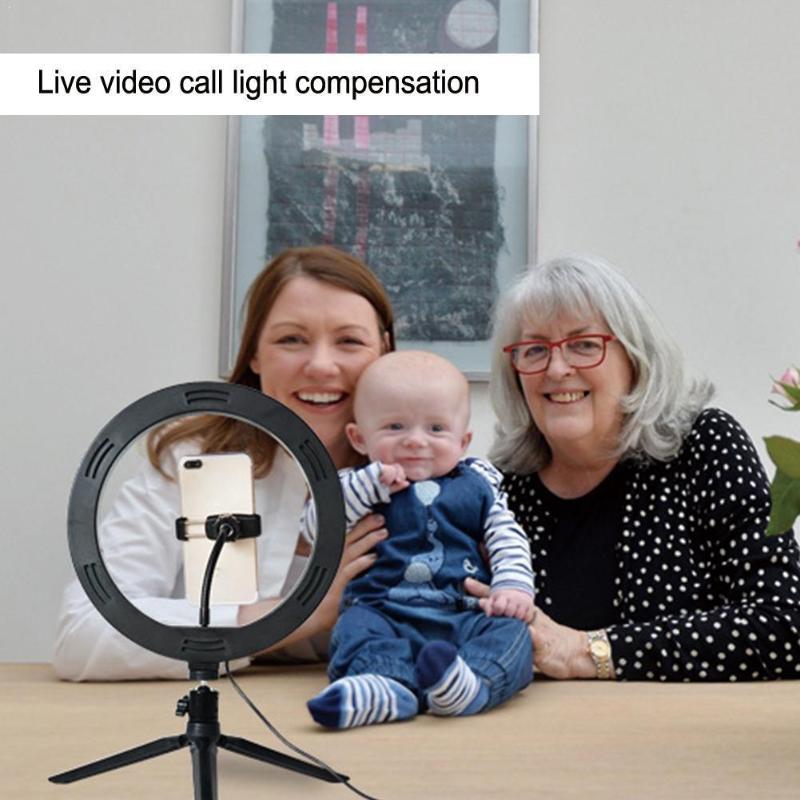 

Inch Led Selfie Light Ring Camera Phone Holder Makeup Pography Mode Stand Lamp Mini 3 R4O8 Flashes