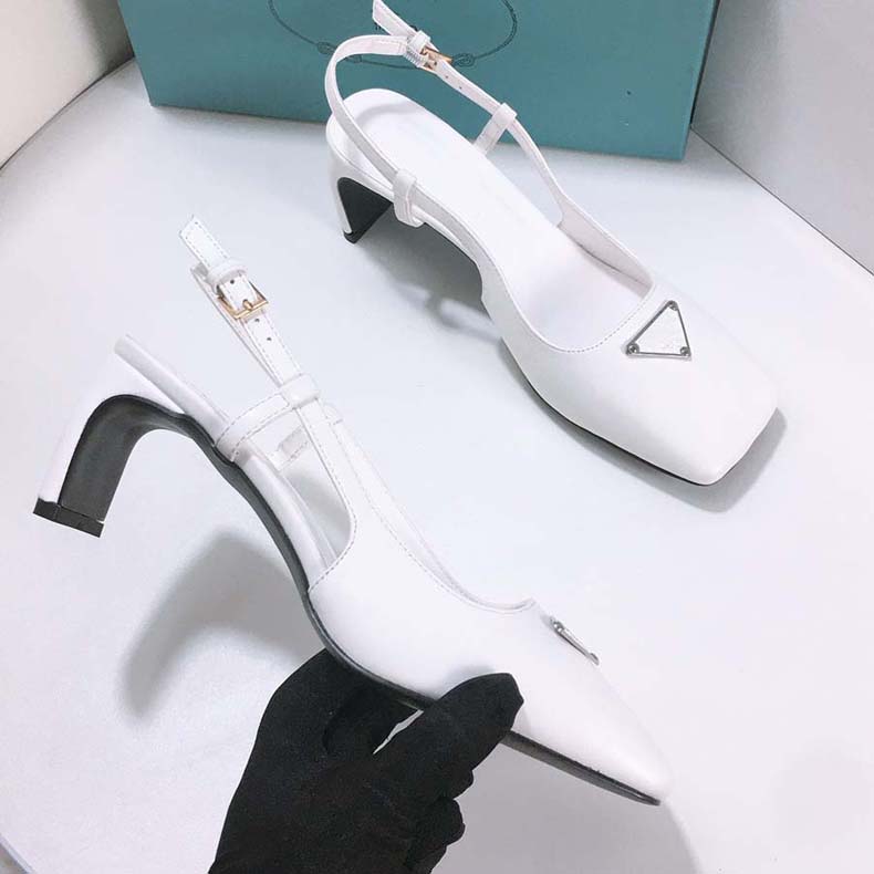 

Luxury Designer Heels Women Leather Dress Shoes white Black Stiletto Heel Shoe Woman Wedding Party sandals With Box 02, #5