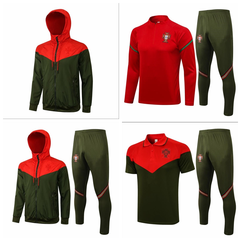 

2021 2022 Portugal Soccer polo Tracksuits RONALDO Jackets JOAO FELIX Vest maillot survêtement de football Bernardo B.FERNANDES camiseta chándal de fútbol