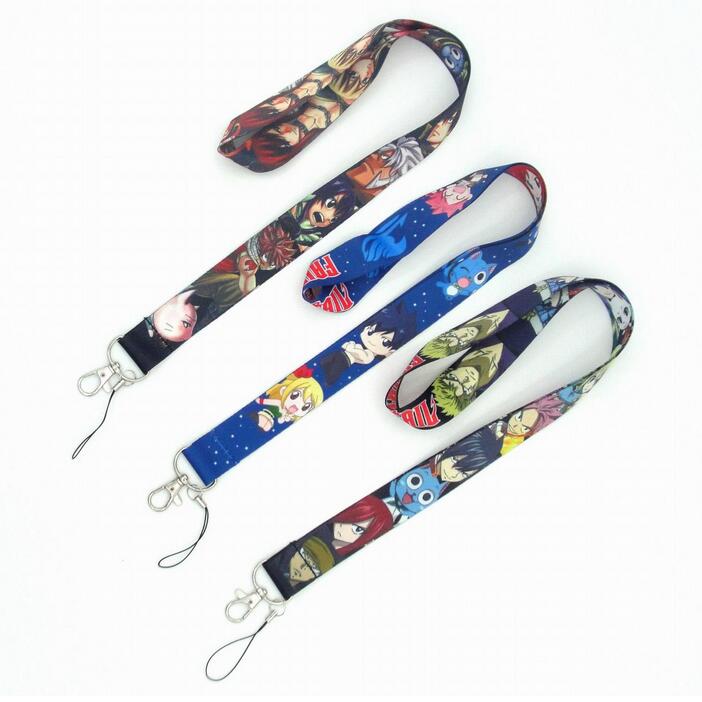 

Cartoon Fairy Tail Japan Anime Badge Mobile phone Lanyard Badge Key Chains Pendant Party Gift Favors