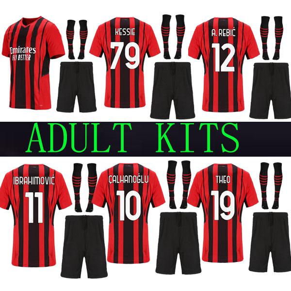 

MANDZUKIC sd 21 22 AC HOME ADULT KITS SETS soccer jerseys Milan 2021 #11 2122 20 IBRAHIMOVIC PAQUETA BENNACER REBIC ROMAGNOLI goalkeeper DON, 21 22 home man 3