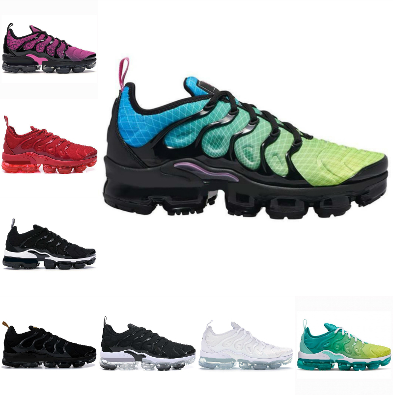 

2021 New Bleached Aqua TN Plus Running Shoes For Men Women Triple Black White Lemon Lime Overbranding Dark Grey White Airs Tns Sneakers Spor