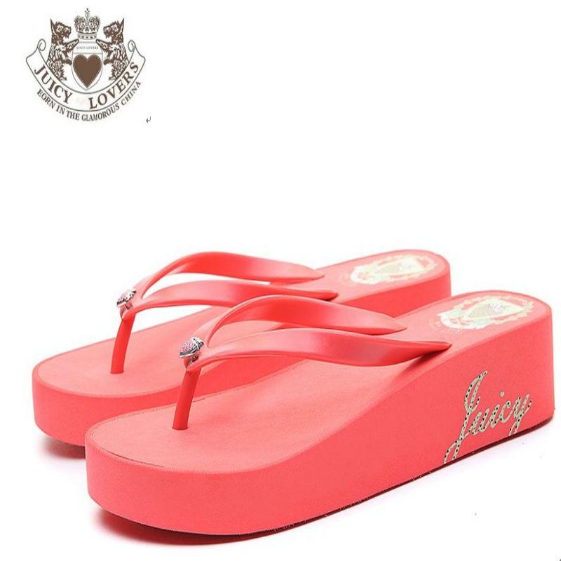 

Slippers Juicy Lovers Brand Fashion Ladies Flip Flops Flat Beach Slipper Sandals Red Black Blue Outdoor Sportswear Summer Women