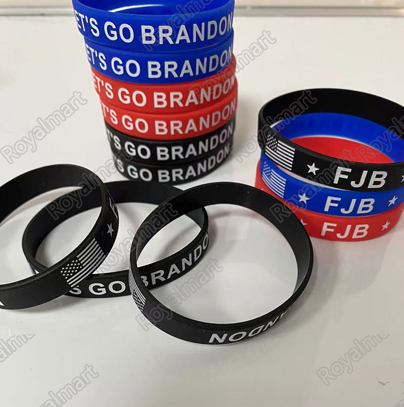 

Let's Go Brandon Silicone Bracelet Party Favor Rubber Wristband Presidential Election Gift Wrist Strap