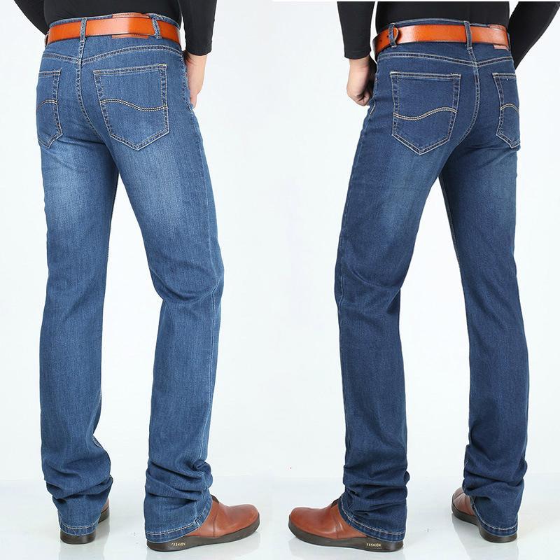 

Men's Jeans 120 Cm Long Mens Spring Autumn Denim Pants Man Business Casual Male High Quality Men, Blue