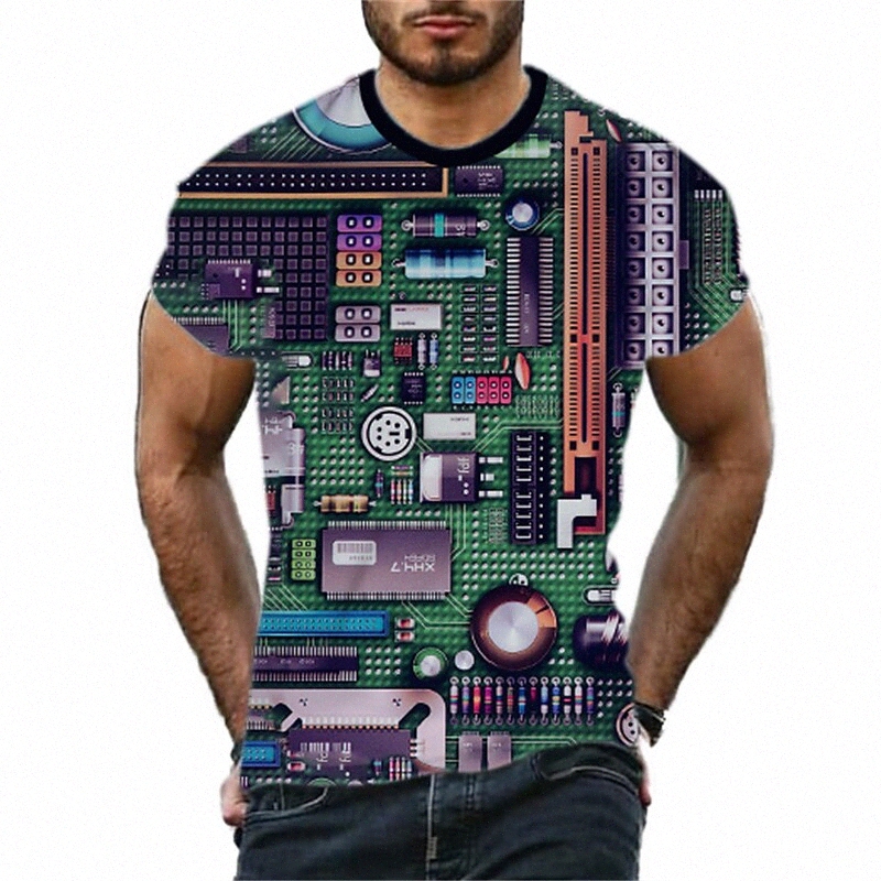 Men's T shirt 3D Print Graphic Game Crew Neck Daily Sports Print Short Sleeve Tops Casual Classic Designer Big and Tall Blue v0OK#