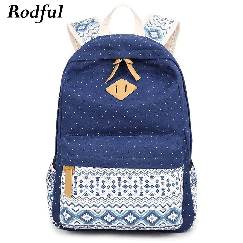 

School Bags Fashionable Printing Female Backpack For Women Teenage Girls 2021 Large Canvas Schoolbag Student Back Pack