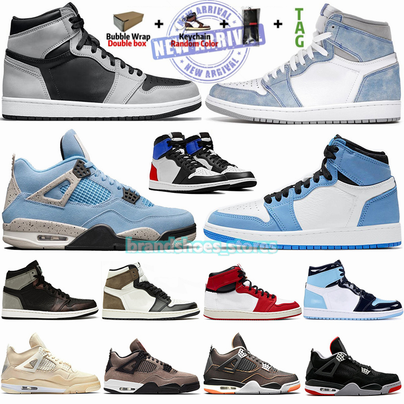 

1 High Travis Scotts Shoe Shadow 2.0 Top 3 1s Mens Basketball Shoes Hyper Royal University Blue 4 Sail Black Cat Bred 4s Jumpman Sneakers Trainers, Box