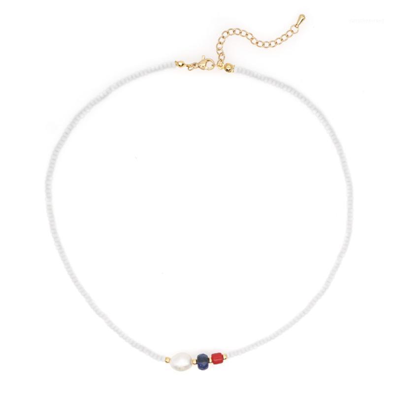 

Go2Boho Freshwater Pearl Necklace For Women Boho Jewelry Choker 2021 Fashion White Beads Necklaces Simple Female Jewellery Chains