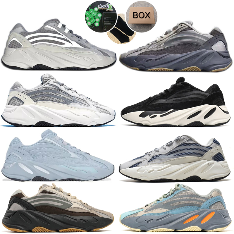 

Static Reflective yeezys boost 700 V2 Running Shoes for mens Breathable Inertia Tephra Solid Utility Men Women Sport Trainers Sneakers Kanye West, Black