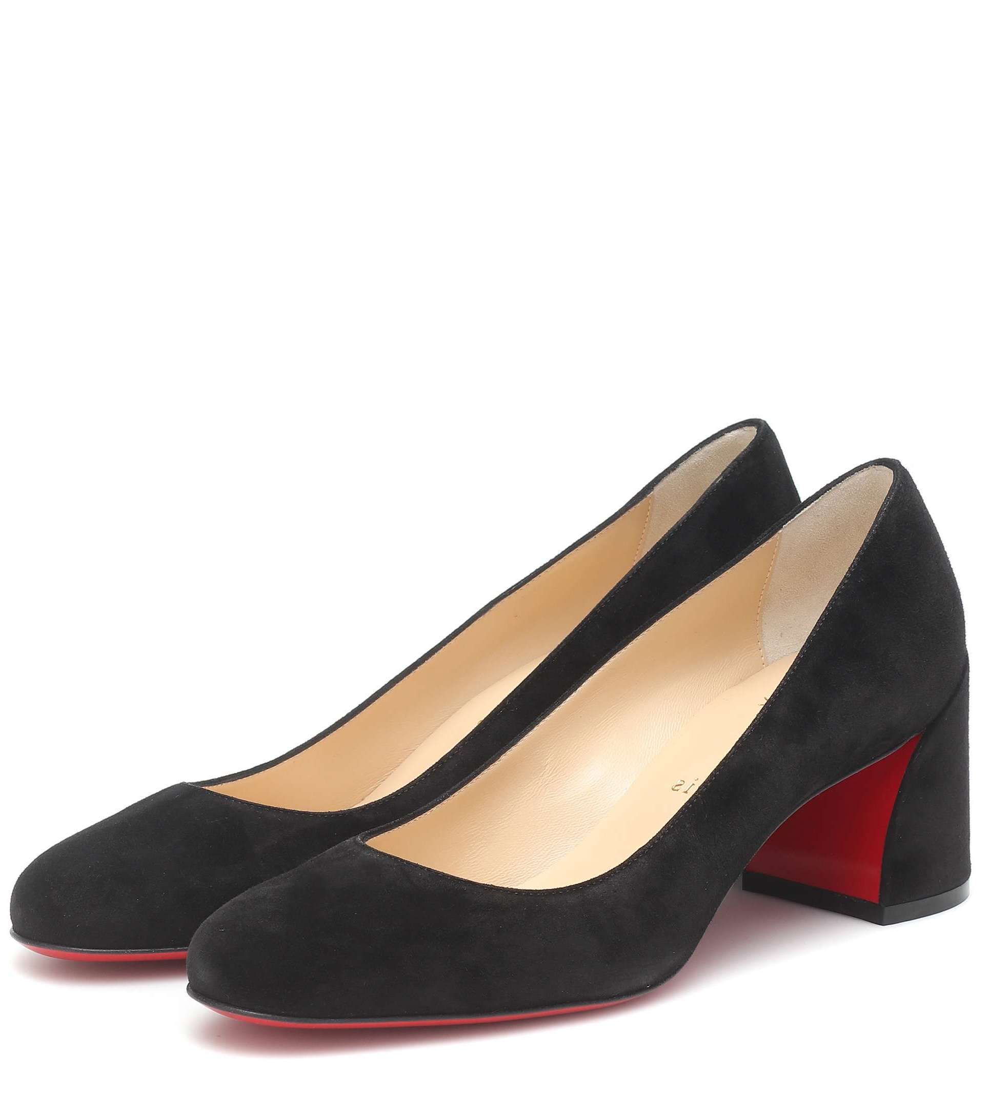 

Spring Summer heel red bottom luxury deisgns women sandals shoes Miss-sab suede mid heels pumps casual Lady Gena pump black