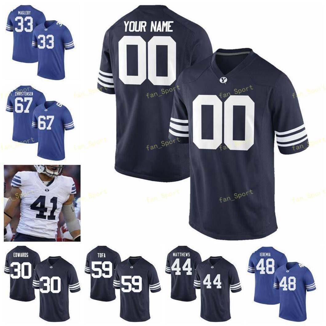 

NCAA College Jerseys BYU Cougars 89 Matt Bushman 2 Hadley 12 Tanner Mangum 22 Squally Canada 3 Kyle Noy 8 Steve Young Custom Football Stitched, As