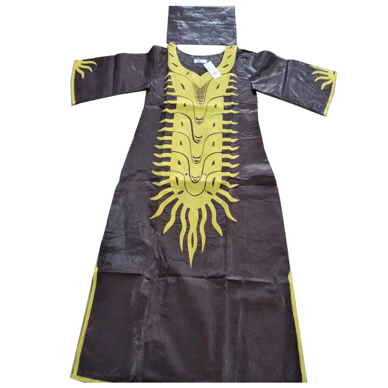 

2021south africa lady dashiki dress embroidery bazin dresses for women traditional long dress with turban african wedding party, Red