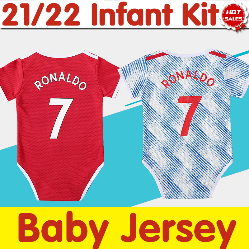 

Infant Kit 21/22 #25 SANCHO Home Soccer Jersey #10 RASHFORD #18 B.FERNANDES Baby Soccer Shirt Away Football Uniforms #6 POGBA #11 GREENWOOD 2021 2022, 21/22 home