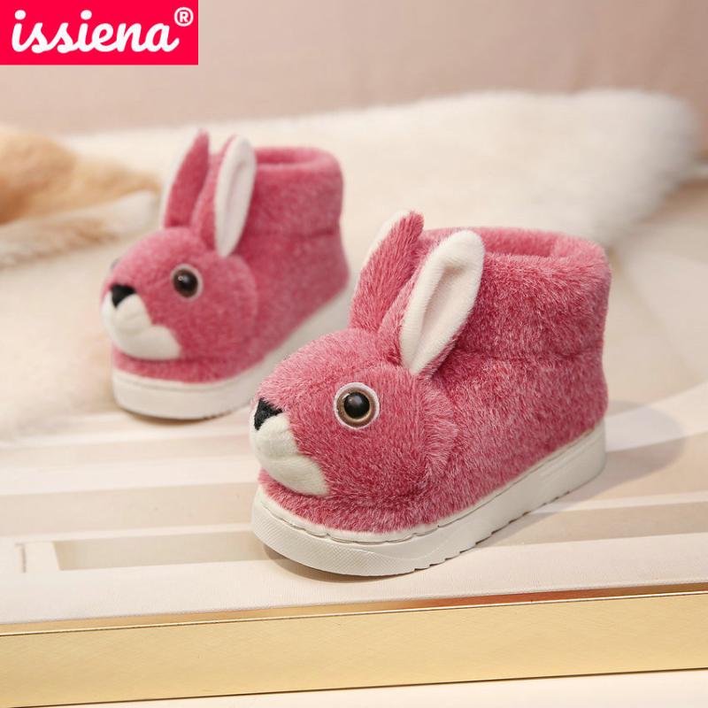 

2021 Ankle Boots Slip O Flat With Winter Snow Flock Fur Boys Girls Plush Keep Warm Size 15-21, Black;grey
