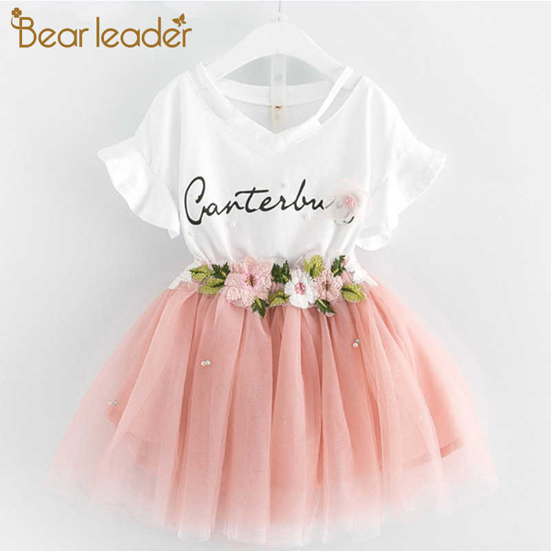 

Bear Leader Baby Girls Solid Children's Sets Girls Sweet Sets Ruffle Collar Tops and Ball Gown Mesh Princess Outfits 210708, Ax1095 pink