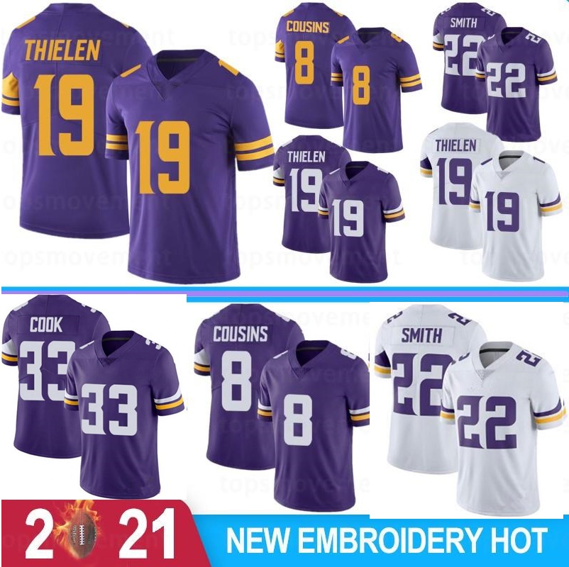 

18 Justin Jefferson 33 Dalvin Cook Adam Thielen Custom Football Jerseys 7 Patrick Peterson Smith Randy Moss Kirk Cousins Christian Darrisaw Mens Woemens Youth, Mens custom jerseys
