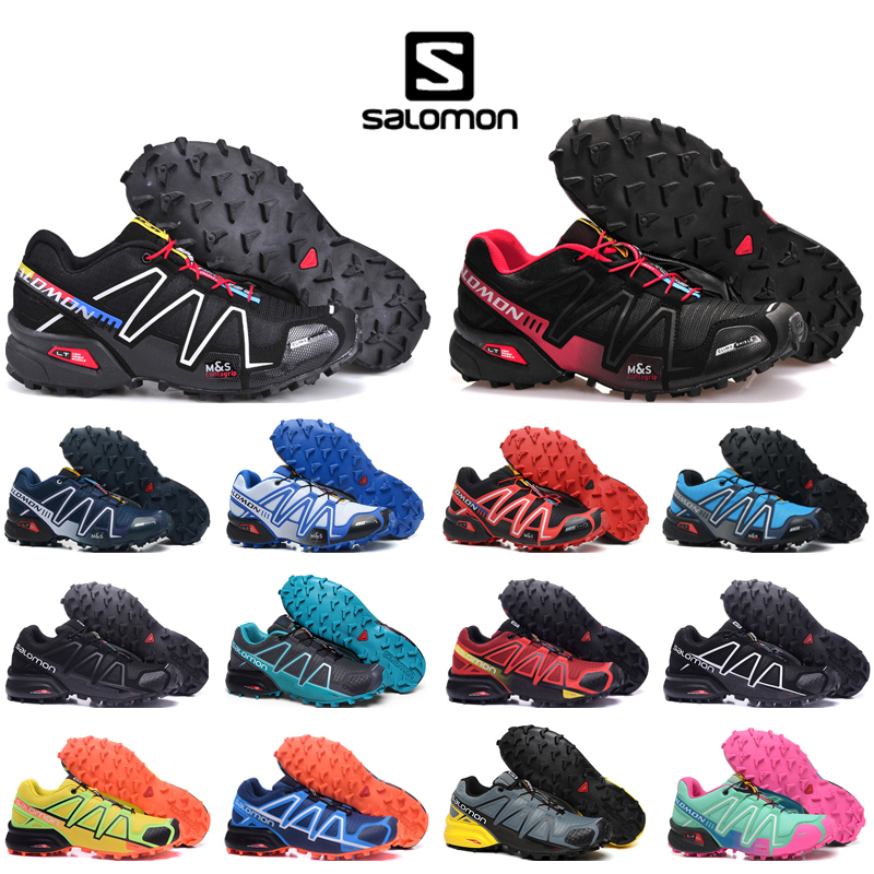 

Top Quality Salomon Speed Cross Running Shoes 4 CS SpeedCross 3 Runner IV Triple Black Pink Outdoor Trainers Men Sports Sneakers chaussures