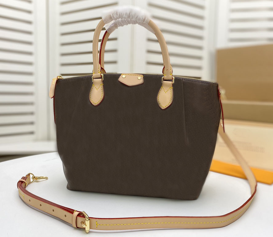 

Shoping Bags High qulity tote handbags 8813 classic Women fashion flower ladies composite PU leather clutch Big shoulder bags size:36x24x13cm&40x26x14cm, Brown