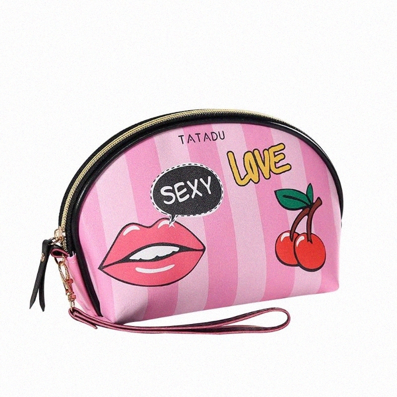 

Women Girls Makeup Bag Large Capacity Portable Fashion Letter Print Cosmetic Pouch Organizer Storage Bags 73JM#