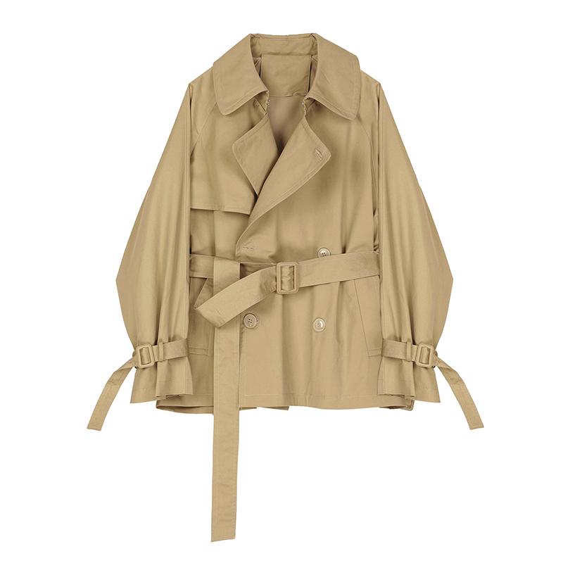

Women's Trench Coats VANOVICH 2022 Autumn And Winter Korean Style Mid-length Coat Solid Sashes Fashion Turn-down Collar Casual Khaki Women, Tan;black