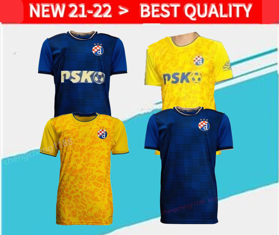 

2021 2022 GNK Dinamo Zagreb Home away Soccer Jerseys 21 22 ORSIC PETKOVIC PERIC OLMO ADEMI GOJAK Men Football Shirts uniforms Thai, Yellow