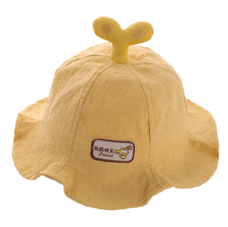 

Baby Hat spring and autumn thin Fisherman cute sun hat 40-48cm, Yellow