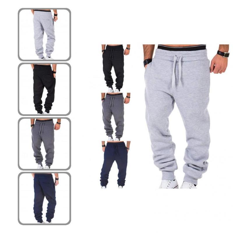 

Men's Pants Sports Warm Fitness Plush Lined Elastic Waist Simple Mid Men, Dark cyan
