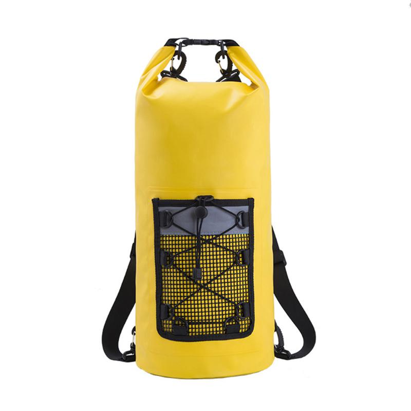 

Outdoor Bags Cycling Swimming Rafting Storage Ultralight Backpack PVC Reflective Travel Large Capacity Durable Waterproof, Yellow