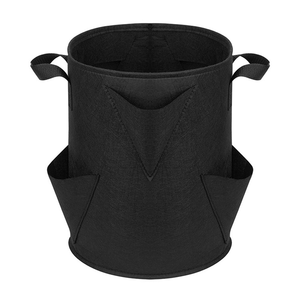 1Pcs Outdoor Plant Grow Bag Strawberry Vertical Planter Flower Herb Root Vegetables Breathable Round Reusable-image-689815852