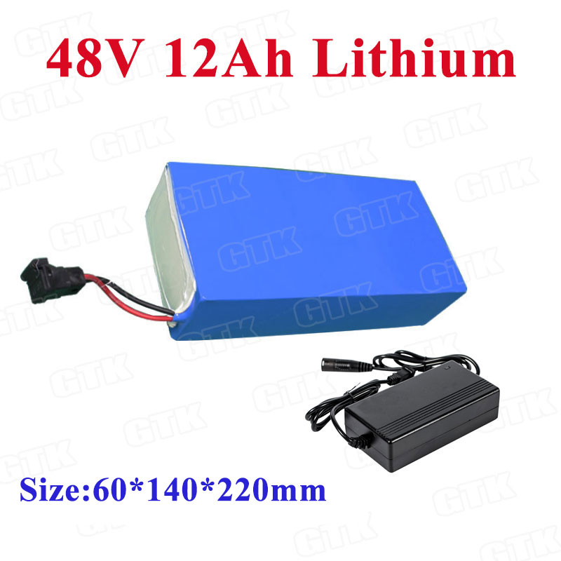 

48V 12AH Lithium ion battery 18650 cell with BMS for electric scooter battery 600w 1500w instead Lead-acid battery+charger