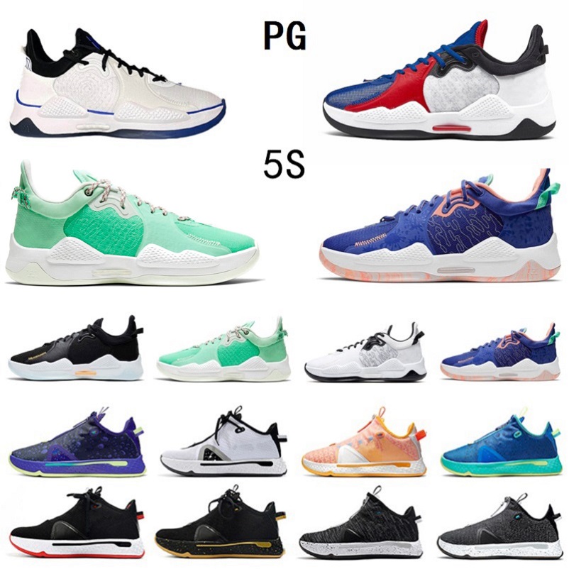 

2021 realeased Black White Paul George PG 5 V Mens Basketball Shoes Top Quality Clippers Bred Blue powder PG5 trainers men Sports Sneakers 40-46, Color#5